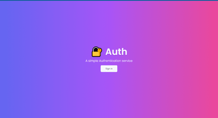 A simple Authentication service